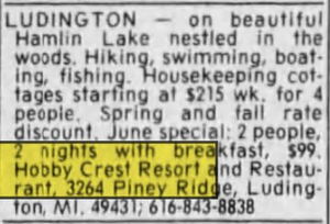 Hobby Crest Resort - May 1992 Article (newer photo)